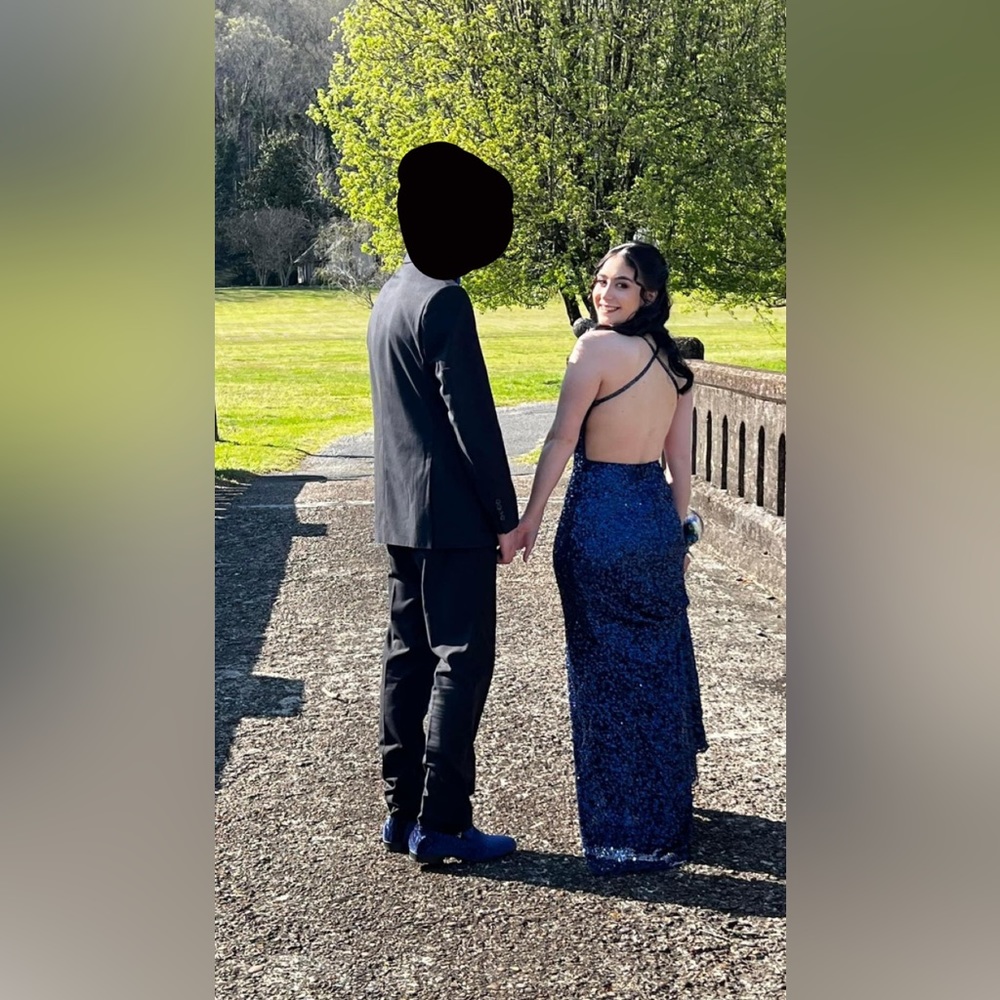 Navy blue prom dress